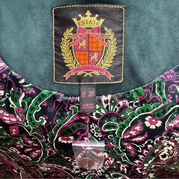 Estate by Isaac Mizrahi Emerald Faux Suede Blazer 3XP (Approx 22W–24W) NWOT - Picture 5 of 5